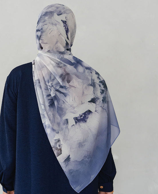 Blue Serenity Chiffon Print