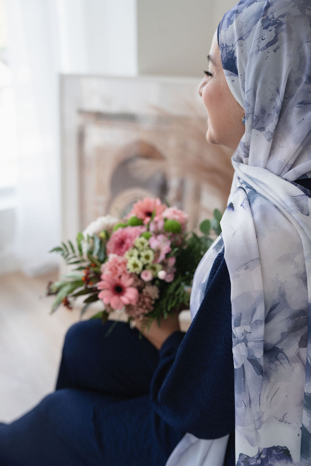 Blue Serenity Chiffon Print